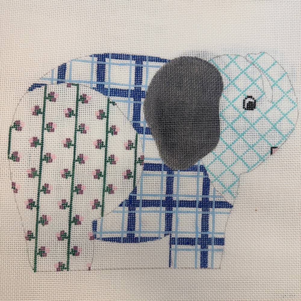 Vintage Susan Portra Ellie Elephant Needlepoint Canvas Cal Mar 226 w Guide